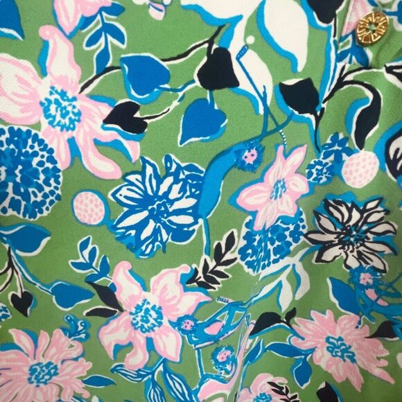 Lilly Pulitzer Luxletic Frida Scallop Polo Spearmint Golf Till You Drop - Picture 9 of 13